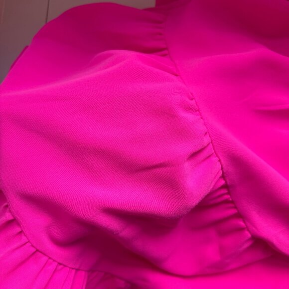 Pomander Place  Electric Pink Crepe Kenzo Dress (size small) - Picture 6 of 14